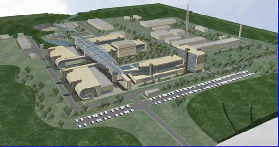 Mô phỏng Dự án Trung tâm Nghiên cứu khoa học công nghệ hạt nhân. Ảnh: Vinatom