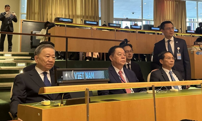 Tổng Bí thư, Chủ tịch nước Tô Lâm dự Hội nghị Thượng đỉnh Tương Lai ngày 22/9. Ảnh: Bộ Ngoại giao