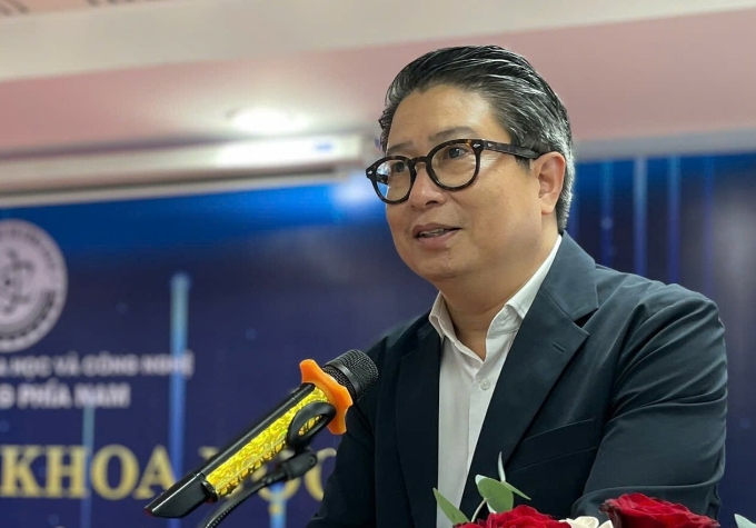 Phó Chánh Văn phòng Bộ Khoa học và Công nghệ Nguyễn Mạnh Cường phát biểu tại hội thảo, chiều 6/12. Ảnh: Hà An