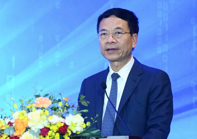 Bộ trưởng Nguyễn Mạnh Hùng đề xuất ý tưởng xây dựng khu tưởng niệm các nhà khoa học Việt Nam, tại sự kiện kỷ niệm Ngày Khoa học và Công nghệ 2025. Ảnh: Giang Huy