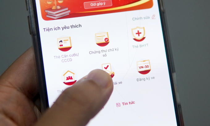 Giao diện VNeID với tính năng Chứng thư chữ ký số. Ảnh: Lưu Quý