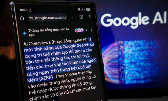 AI Overview của Google làm giảm lượng truy cập vào các trang web. Ảnh: Google