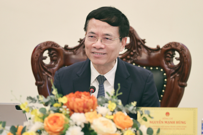 Bộ trưởng Nguyễn Mạnh Hùng. Ảnh: Anh Dũng