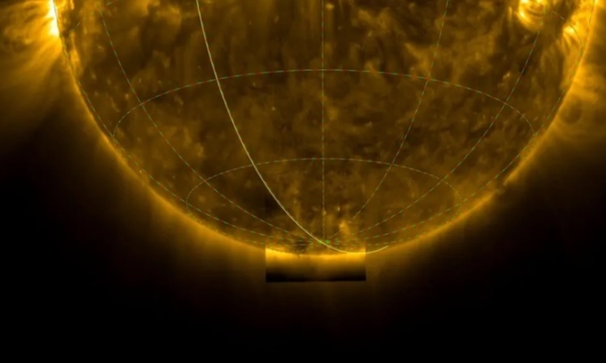 Ảnh chụp cực nam Mặt Trời của tàu Solar Orbiter. Ảnh: ESA
