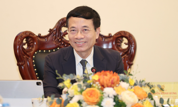 Bộ trưởng Nguyễn Mạnh Hùng. Ảnh: Anh Dũng