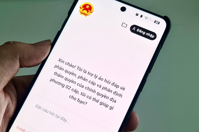 Trợ lý ảo giúp cán bộ công chức hỏi đáp về chính quyền hai cấp. Ảnh: Trọng Đạt