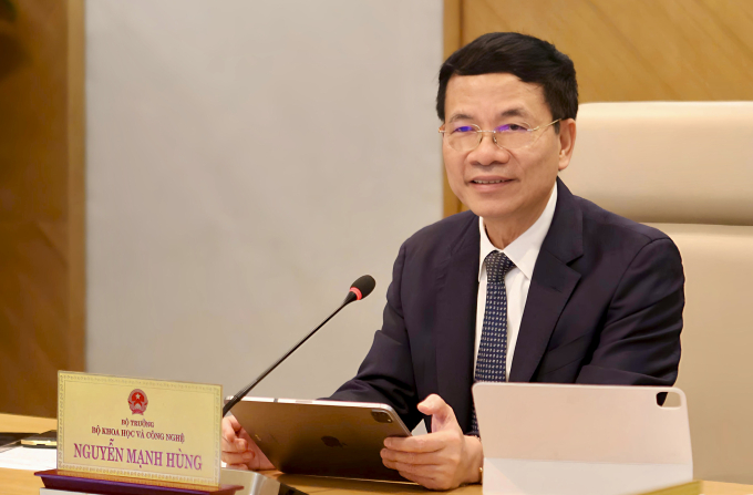 Bộ trưởng Khoa học và Công nghệ Nguyễn Mạnh Hùng. Ảnh: Đức Huy